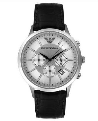 Men’s Chronograph Black Leather from Emporio ArmaniWatch shop, Mens ...